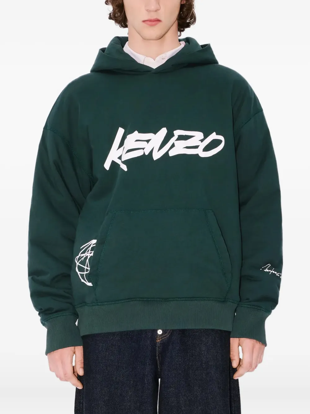 Kenzo x Futura 2000 hoodie met bloemenprint Groen