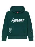 Kenzo x Futura 2000 atom-flower print hoodie - Green