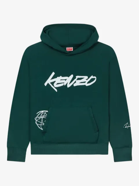 Kenzo x Futura 2000 atom-flower print hoodie