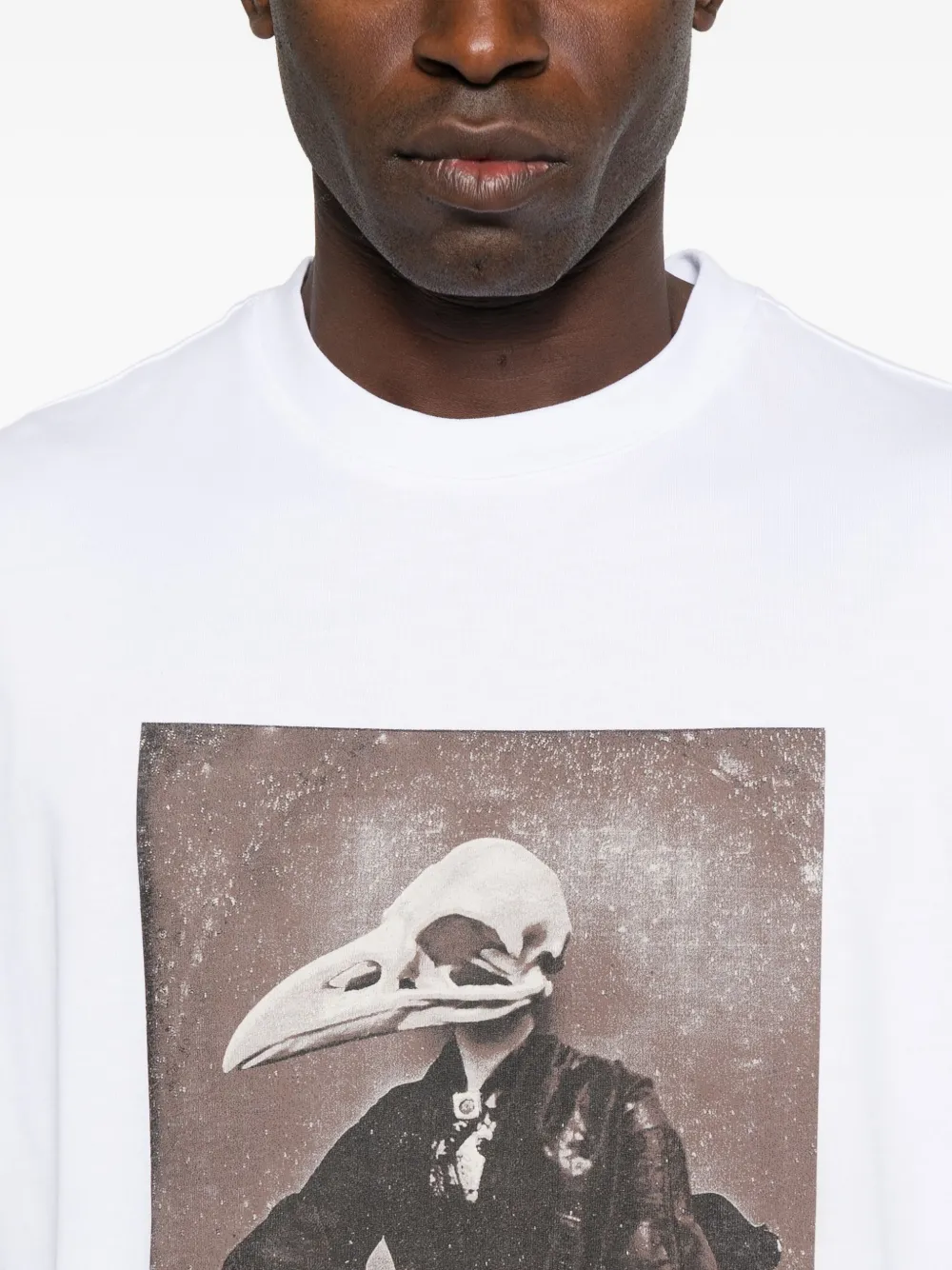John Richmond T-shirt met grafische print Wit