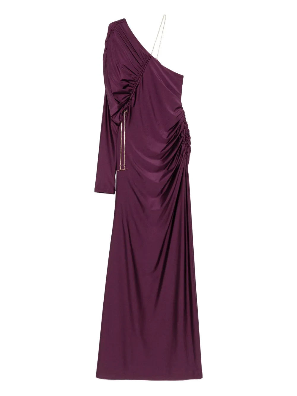 Danamé one-shoulder chain-embellished maxi dress | Purple | Image 1