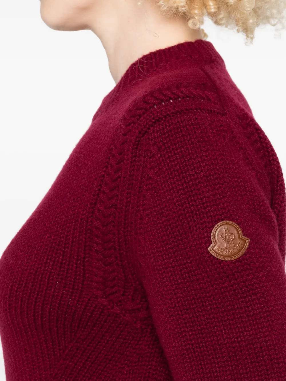 Moncler Sweater met ronde hals Rood