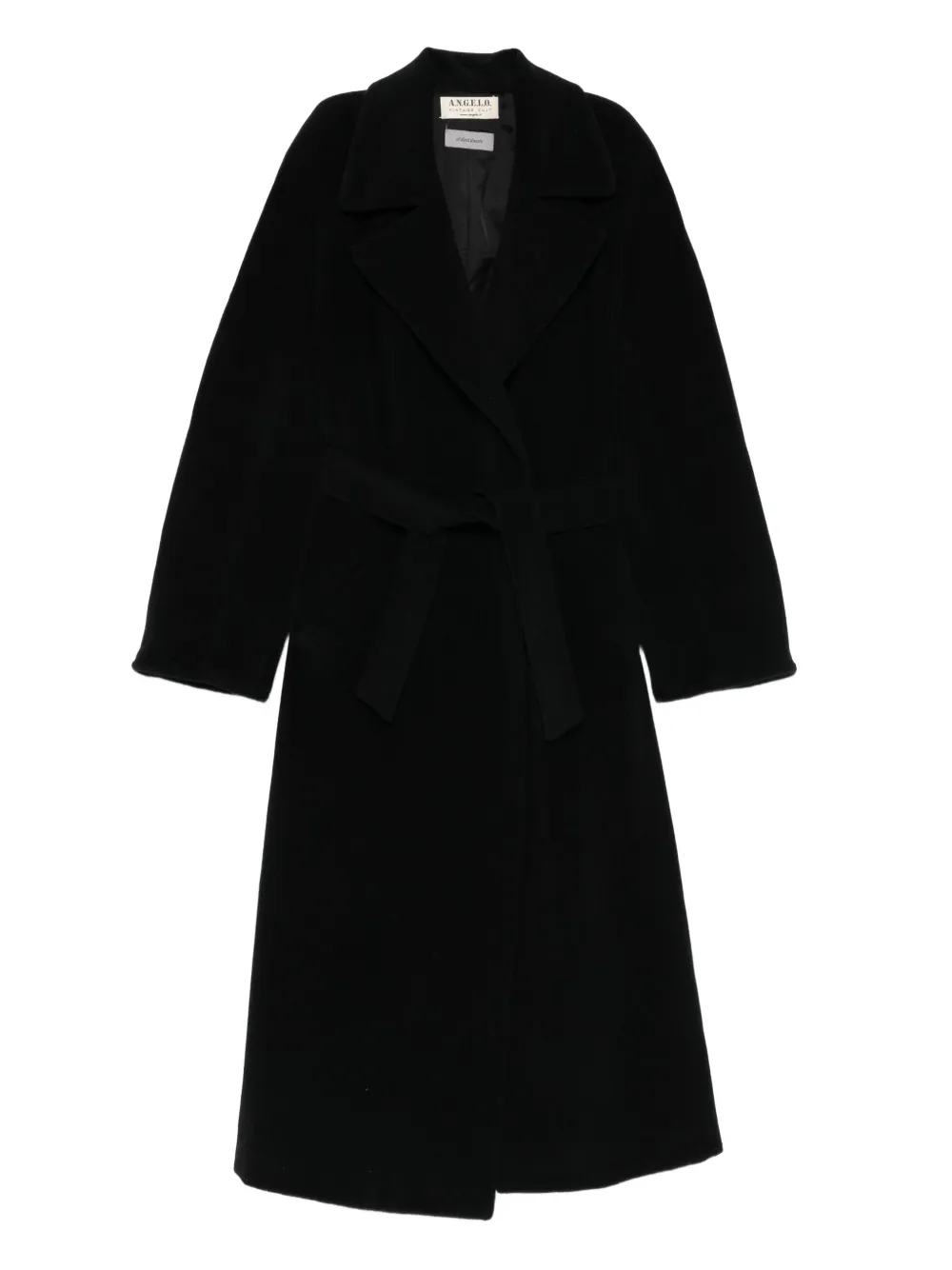 Pre-owned A.n.g.e.l.o. Vintage Cult 1990s Belted Coat In Black