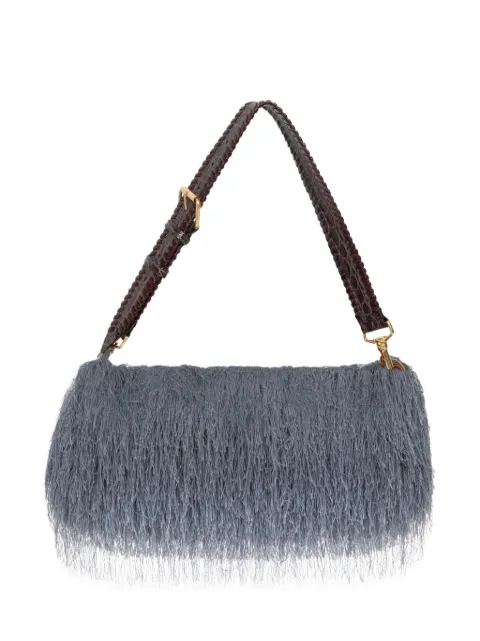 DRIES VAN NOTEN fringed leather shoulder bag