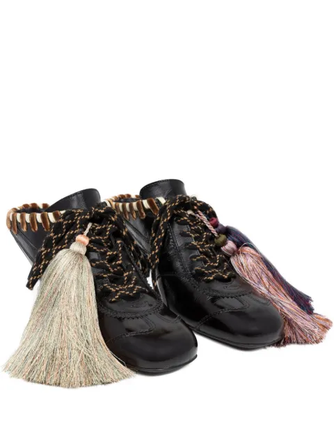 DRIES VAN NOTEN mules con detalle de borlas y tacón de 60mm