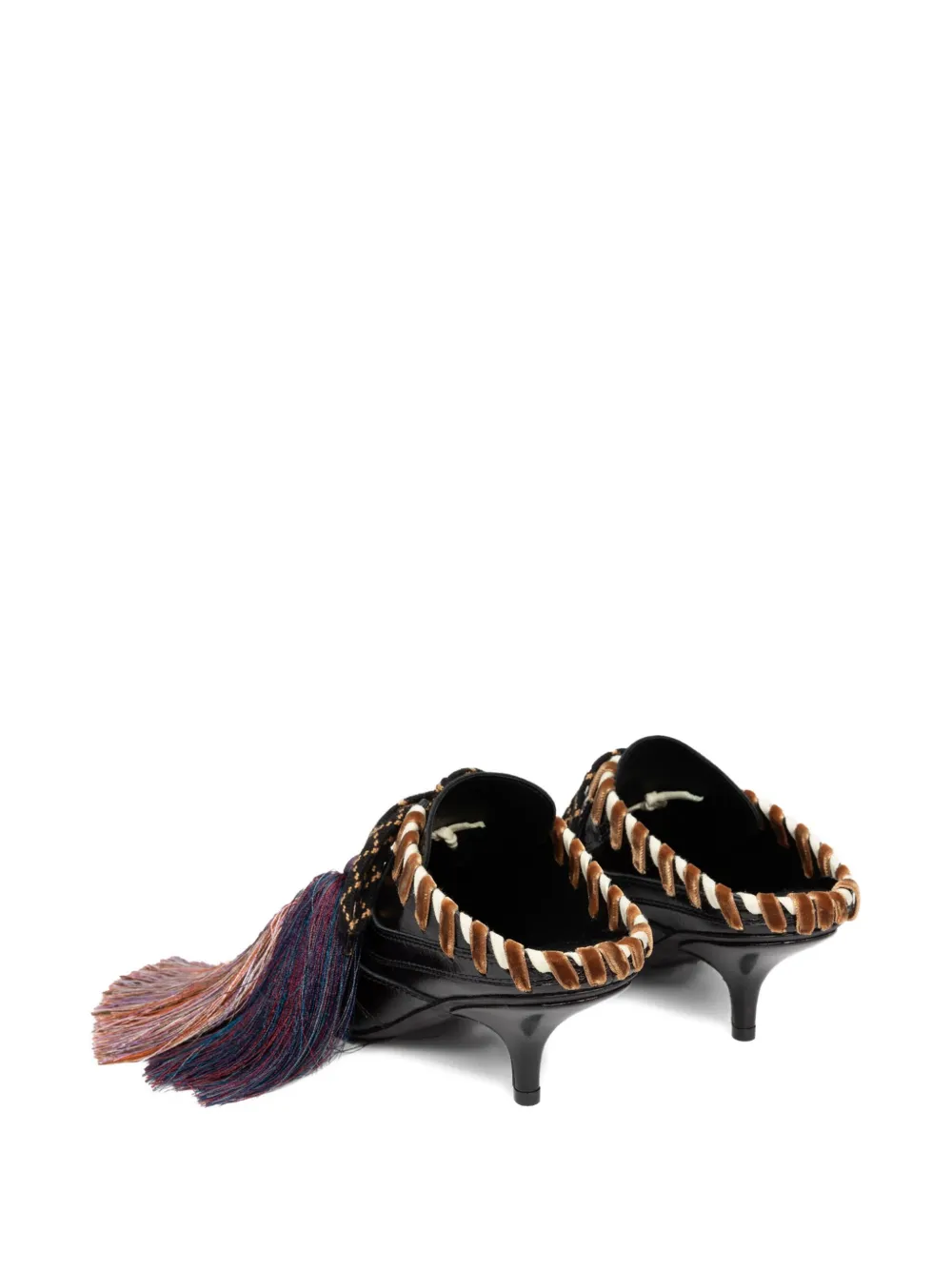 Dries Van Noten 60mm Tassel-embellished Mules In Black