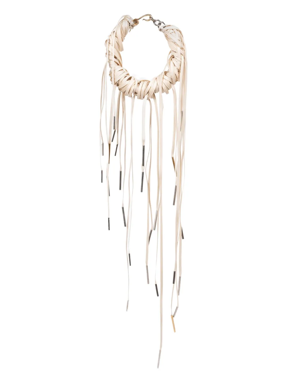 Dries Van Noten Lace-fringe Necklace In White