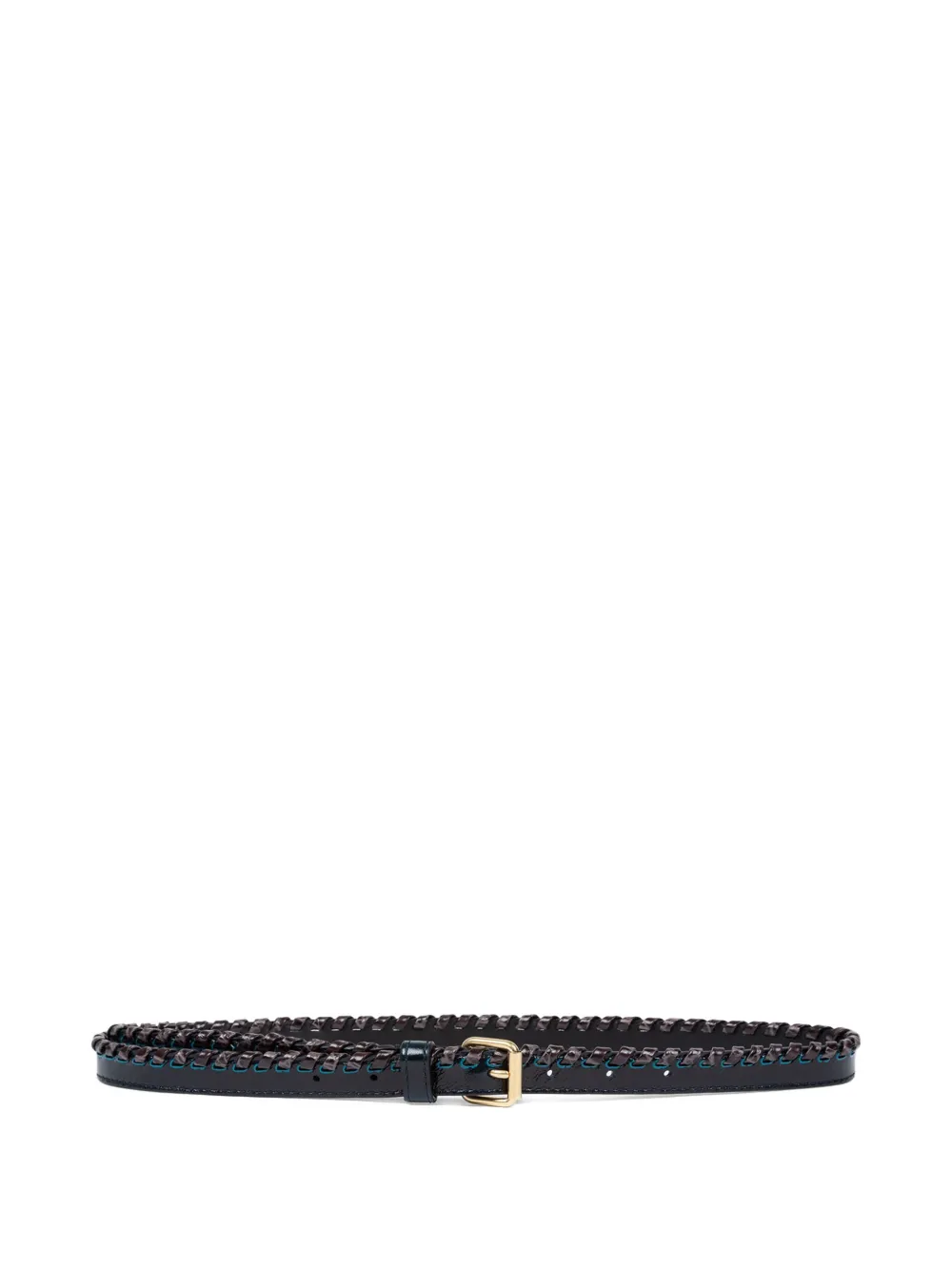 Dries Van Noten Braided-embellishment Leather Belt In Black