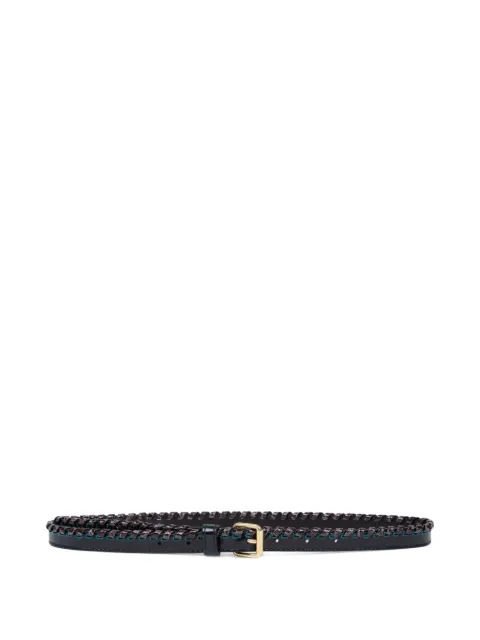 DRIES VAN NOTEN braided-embellishment leather belt