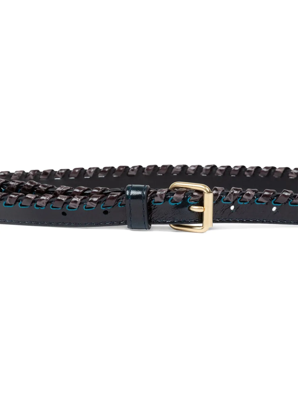 Dries Van Noten Braided-embellishment Leather Belt In Black
