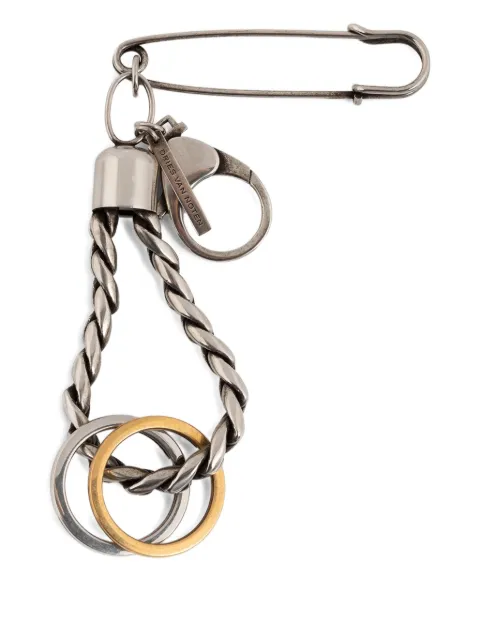 DRIES VAN NOTEN safety-pin keychain
