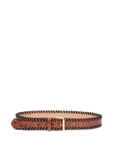 DRIES VAN NOTEN crocodile-embossed leather belt
