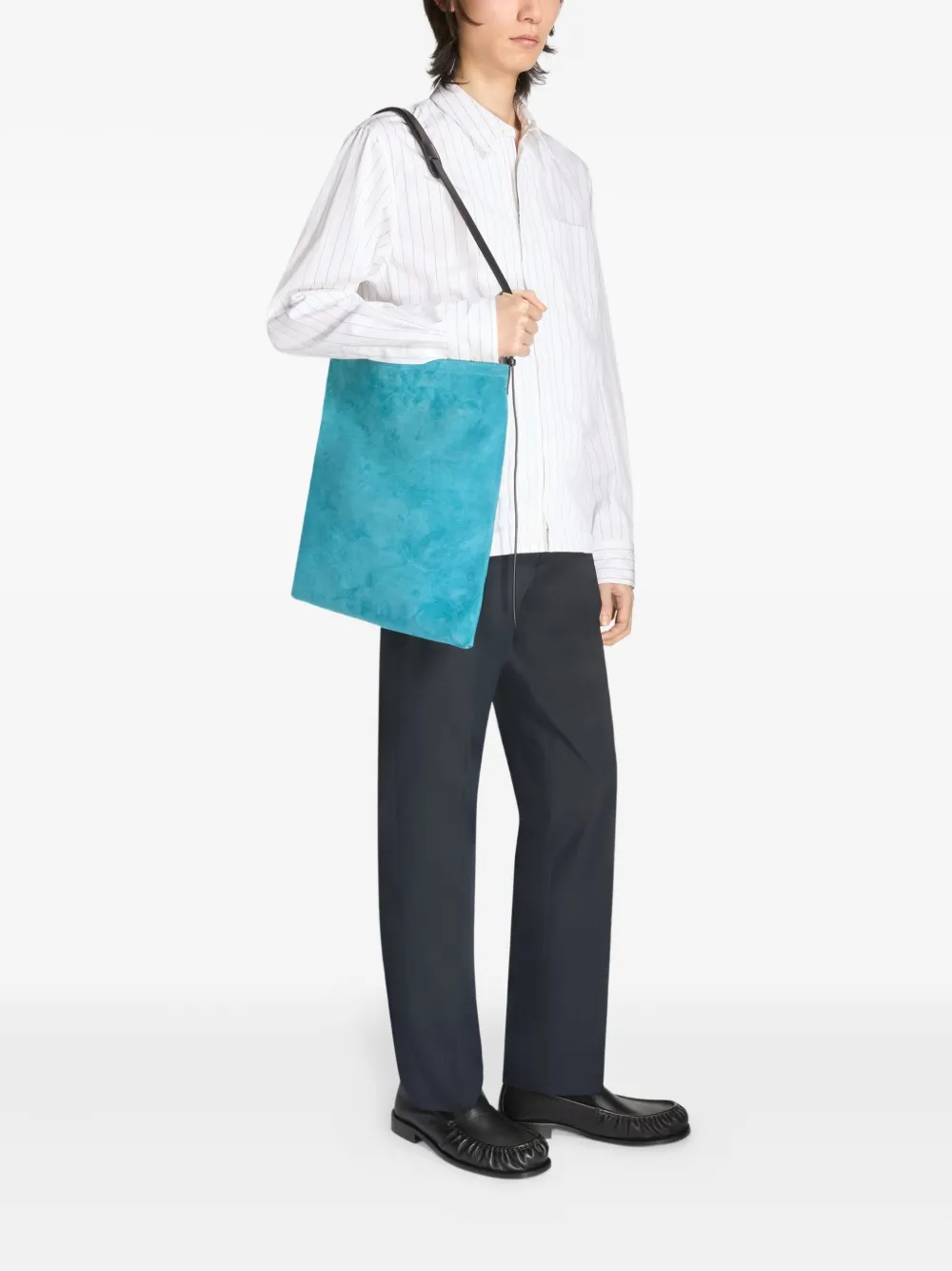 DRIES VAN NOTEN sac cabas en daim | Image 2