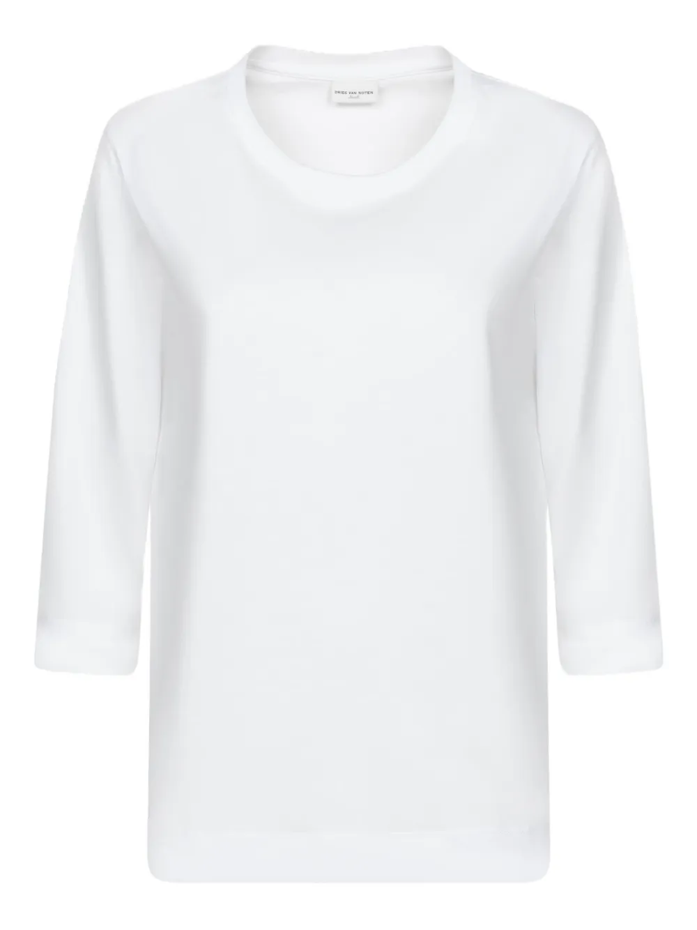 DRIES VAN NOTEN three-quarter sleeve cotton T-shirt | White | Image 1