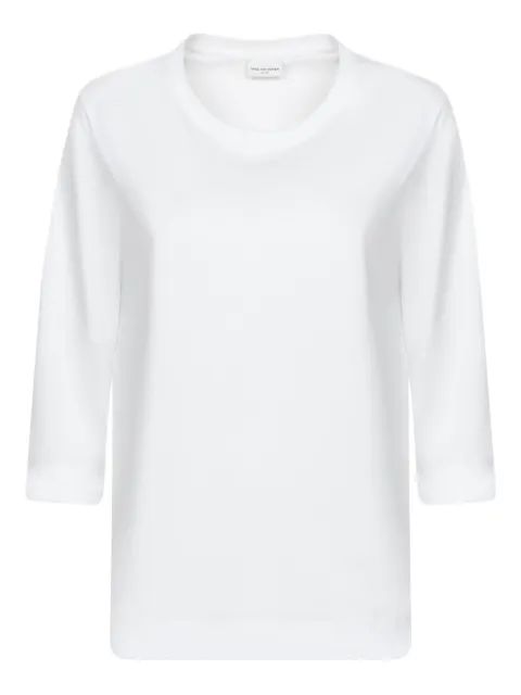 DRIES VAN NOTEN three-quarter sleeve cotton T-shirt