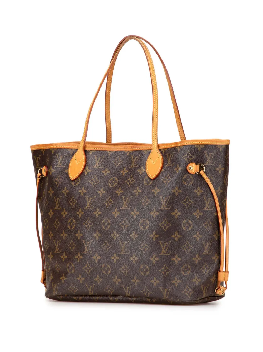 Pre-owned Louis Vuitton 2007 Monogram Neverfull Mm Tote Bag In Brown
