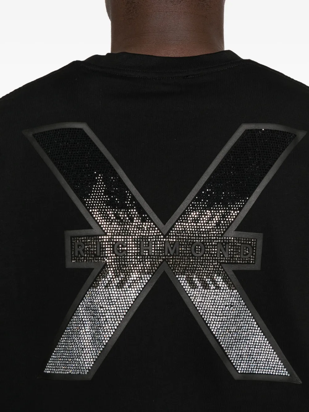 John Richmond T-shirt met grafische print Zwart