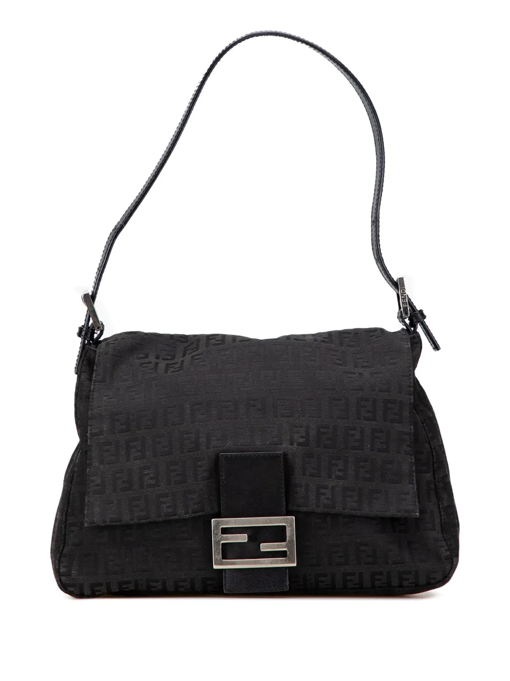 Fendi Pre-Owned 2000-2010 Zucchino Canvas Mamma Forever shoulder bag | Black | Image 1