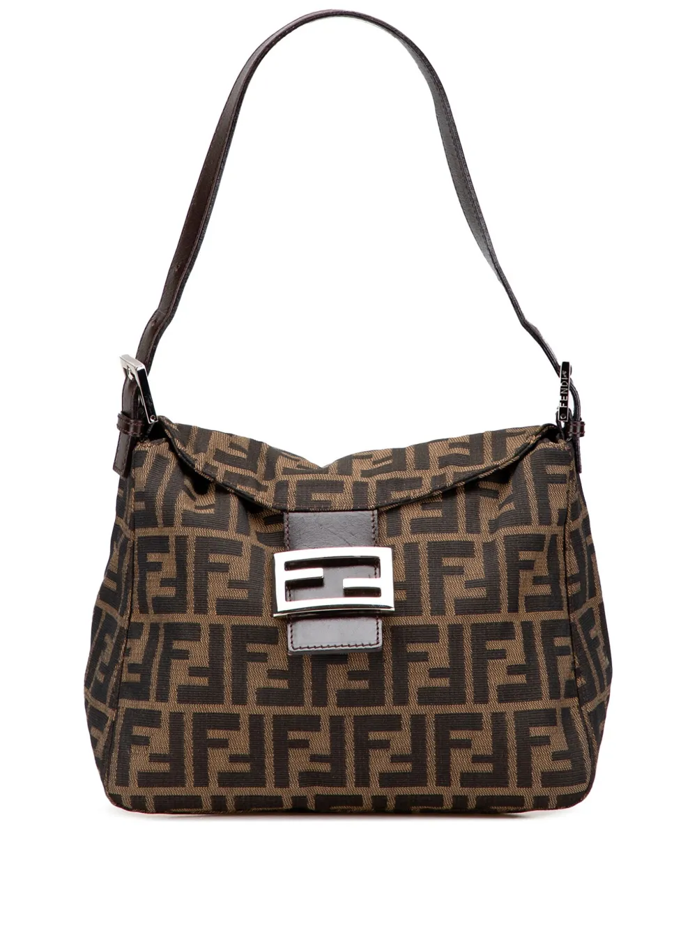 Fendi Pre-Owned 2000-2017 Zucca Canvas Double Flap shoulder bag | Brown | Image 1