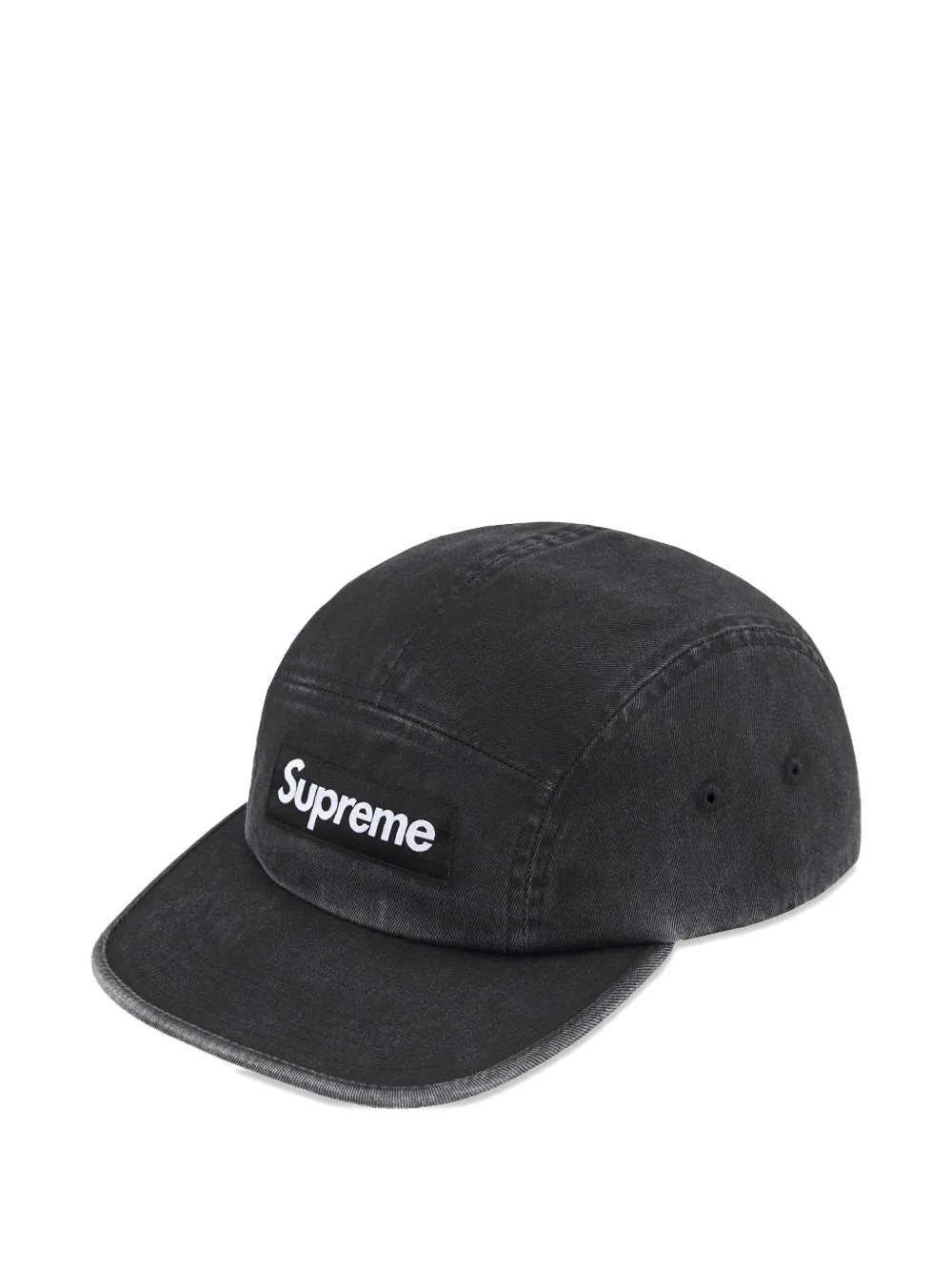 Supreme washed chino twill camp cap - Nero