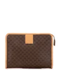 Celine Pre-Owned 2015 Macadam Coated Canvas clutch bag - Brown