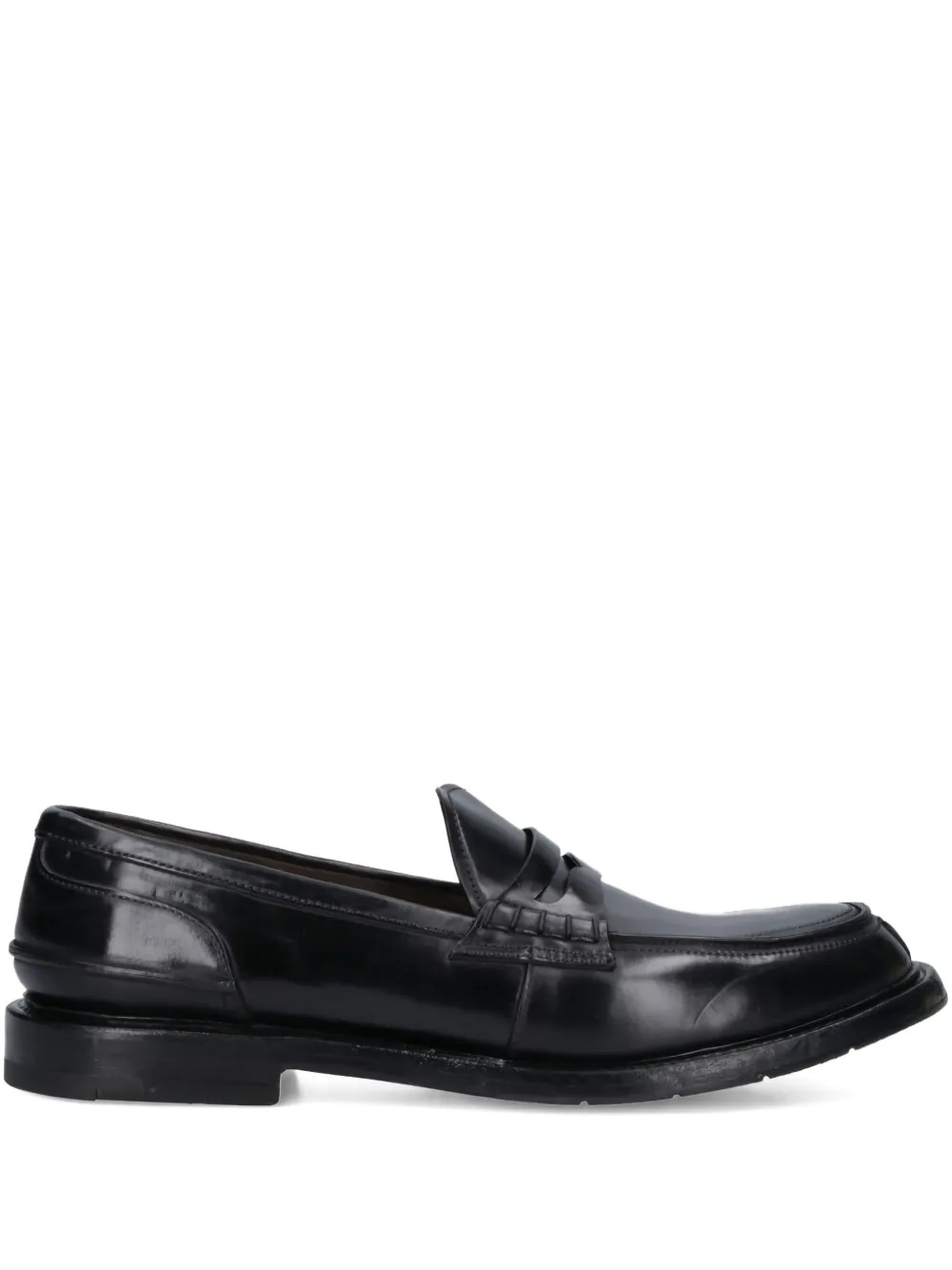 Premiata penny-slot leather loafers Black
