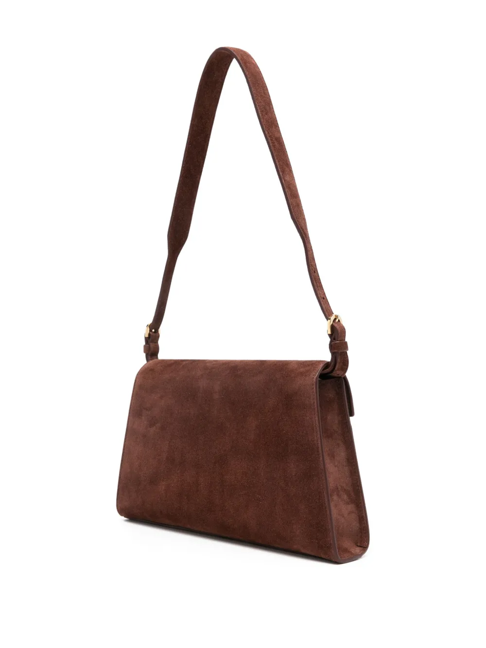 Suede Clasp Shoulder Bag