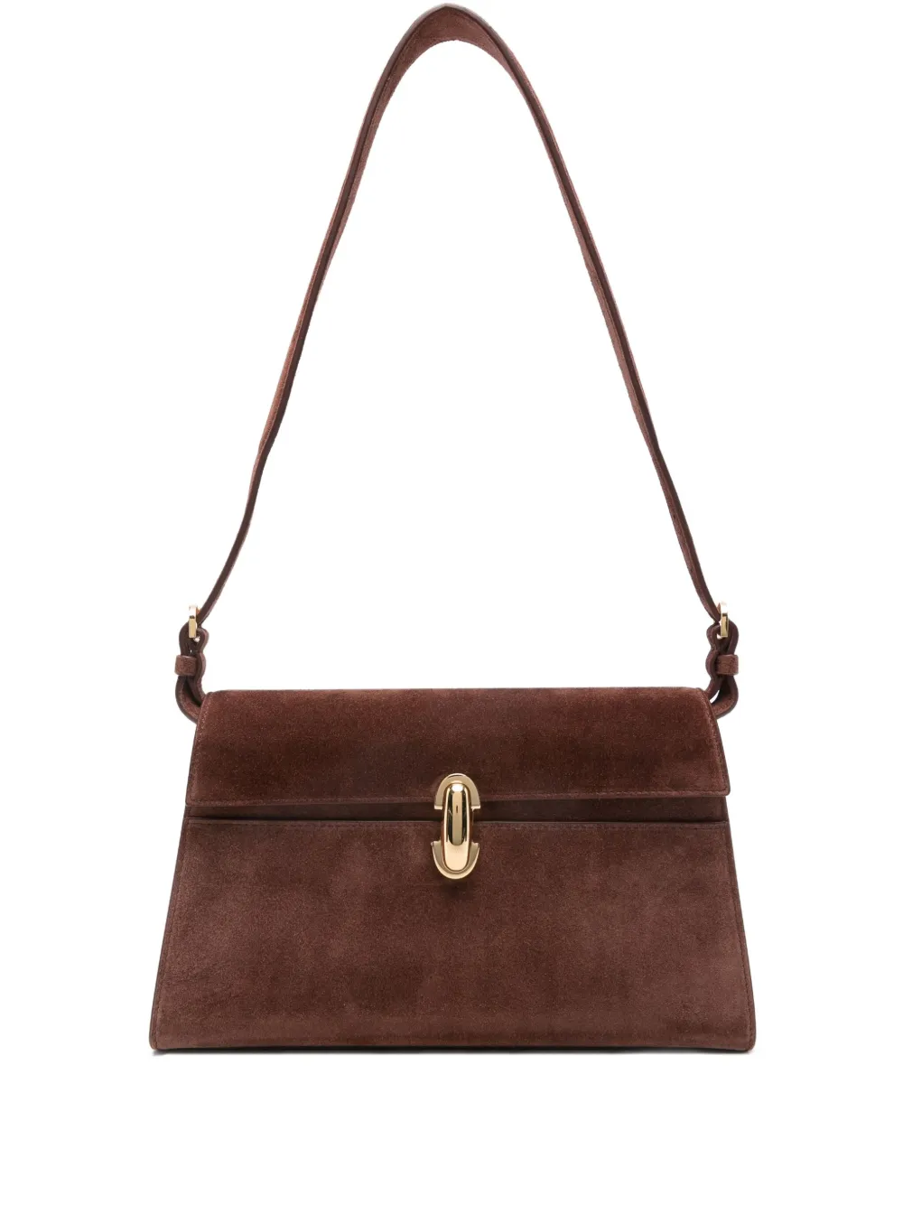 Savette  suede clasp shoulder bag | Brown | Image 1