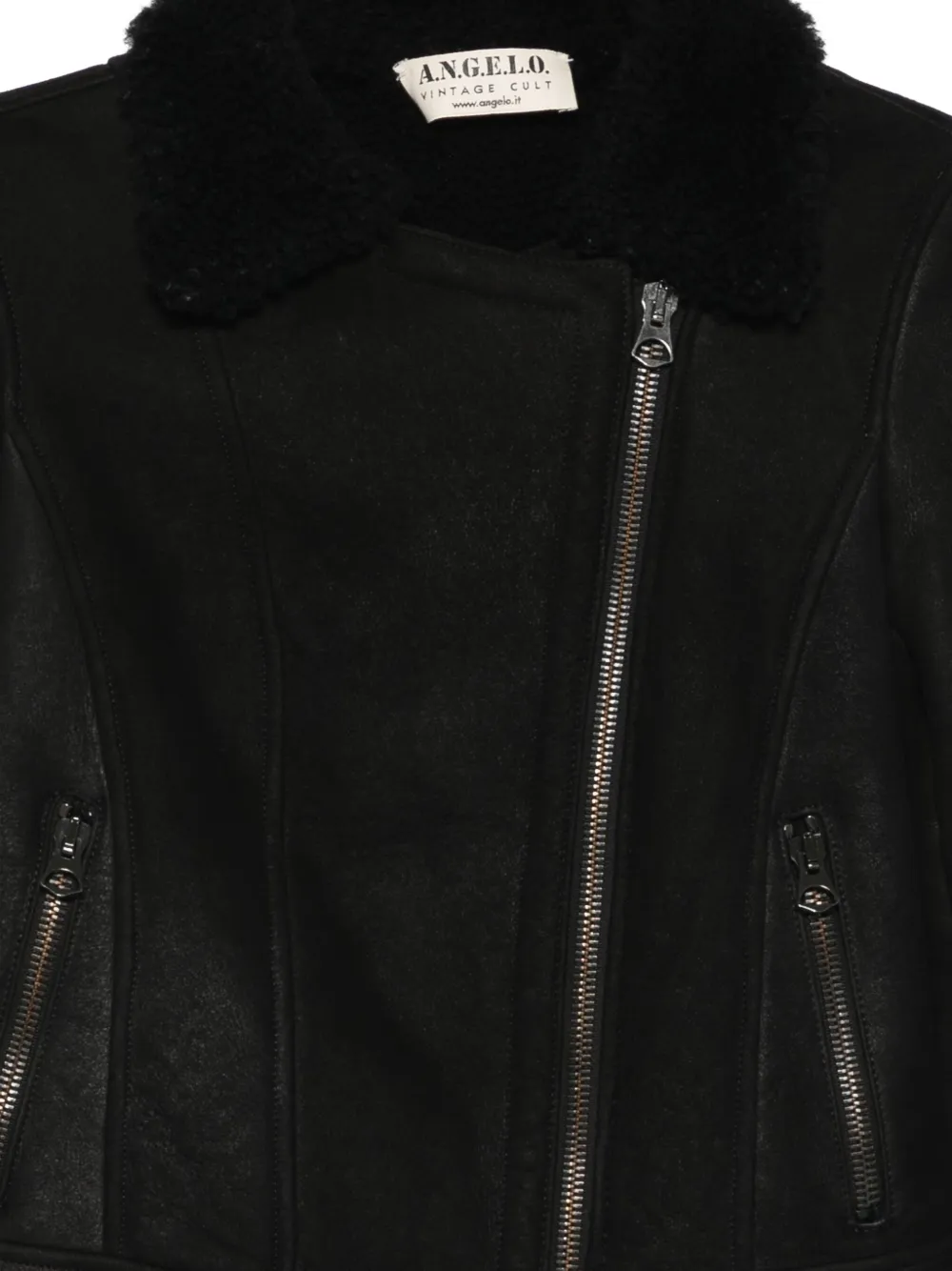 Pre-owned A.n.g.e.l.o. Vintage Cult 2000s Leather Jacket In Black