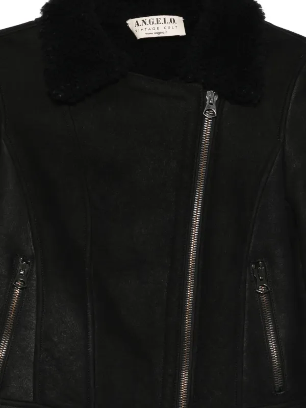 A.N.G.E.L.O. Vintage Cult 2000s Leather Jacket | Black | FARFETCH ZA