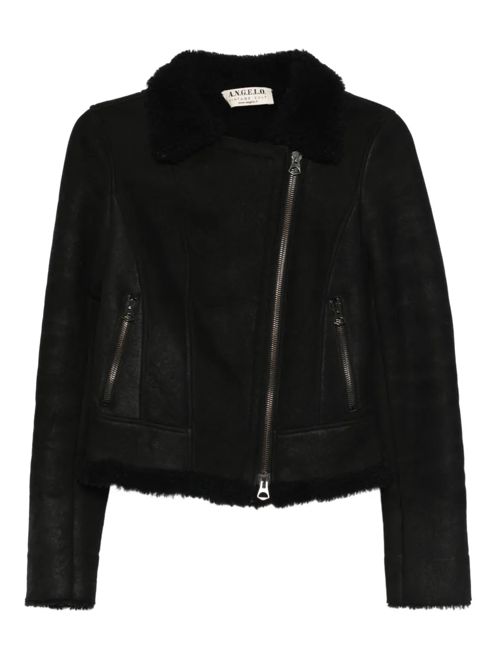 Pre-owned A.n.g.e.l.o. Vintage Cult 2000s Leather Jacket In Black