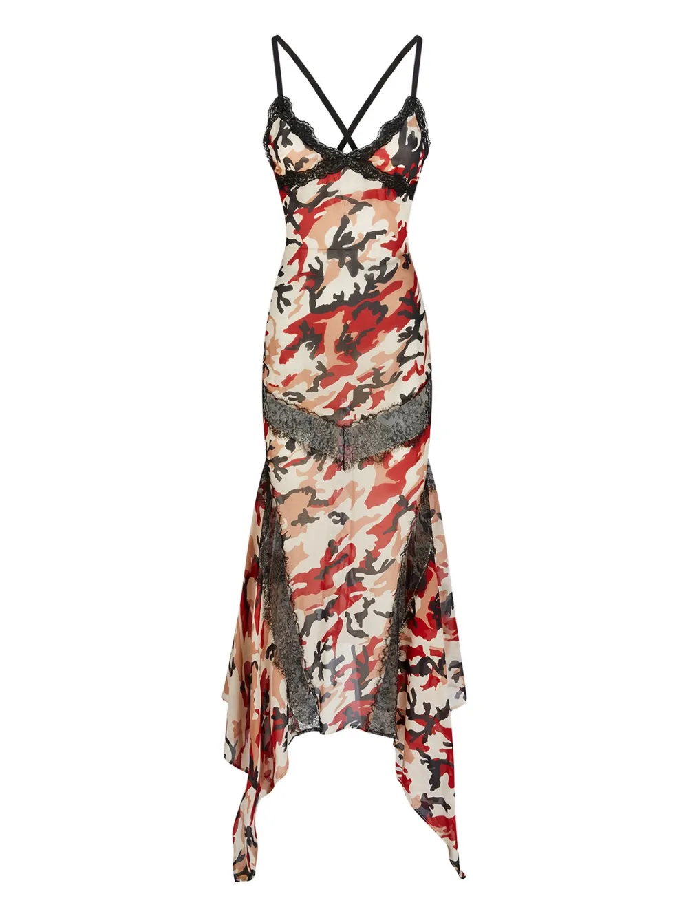 The Attico camouflage lace-insert dress | Neutrals | Image 1