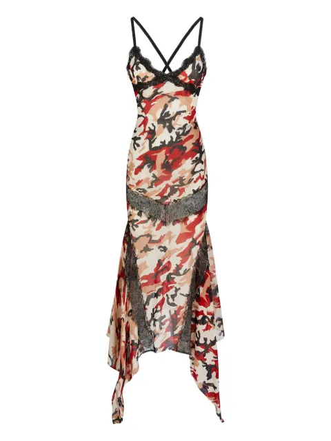 The Attico vestido con estampado militar