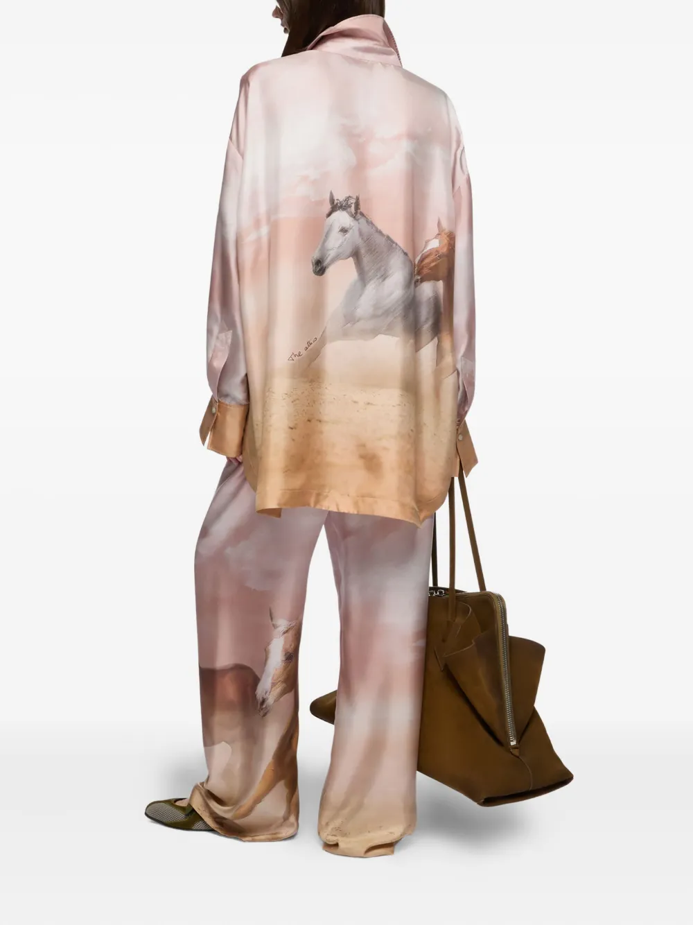 The Attico Diana blouse Roze