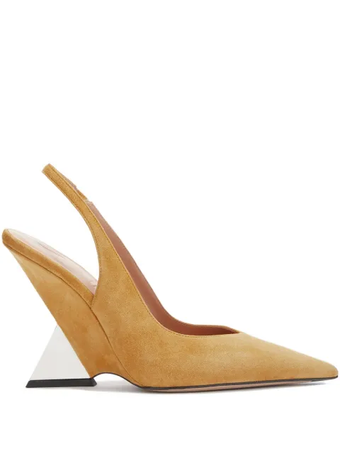 The Attico zapatillas con tacón geométrico y tira trasera