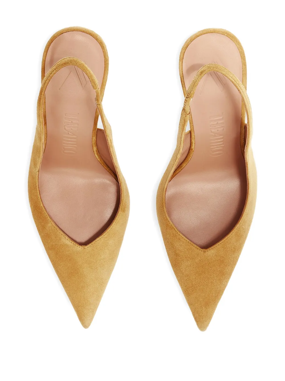 The Attico slingback geometric-heel pumps Yellow