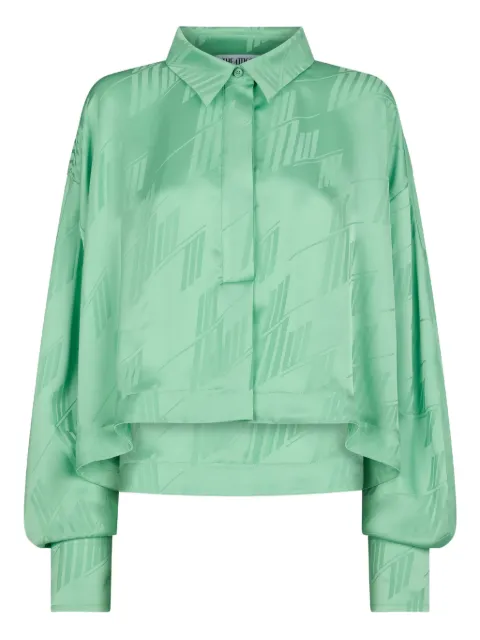 The Attico embossed-pattern blouse