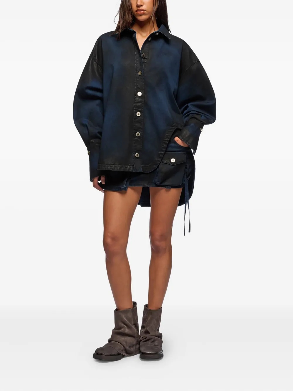 The Attico Fay rok - Blauw
