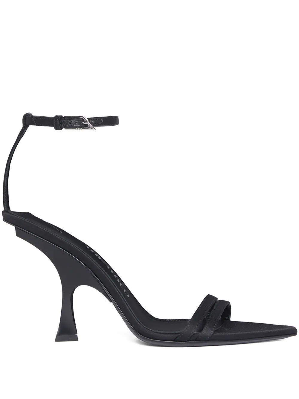 The Attico 95mm ankle-strap pointed-toe sandals Black