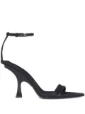 The Attico 95mm ankle-strap pointed-toe sandals - Black