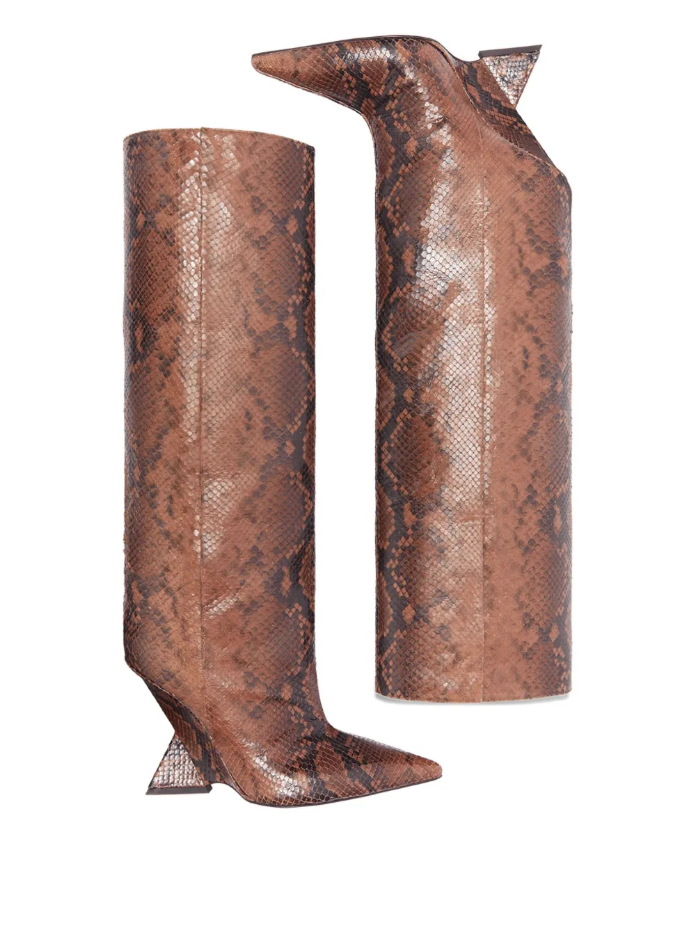 The Attico 105mm Cheope snakeskin wedge boots | Knee-High Boots | Image 2