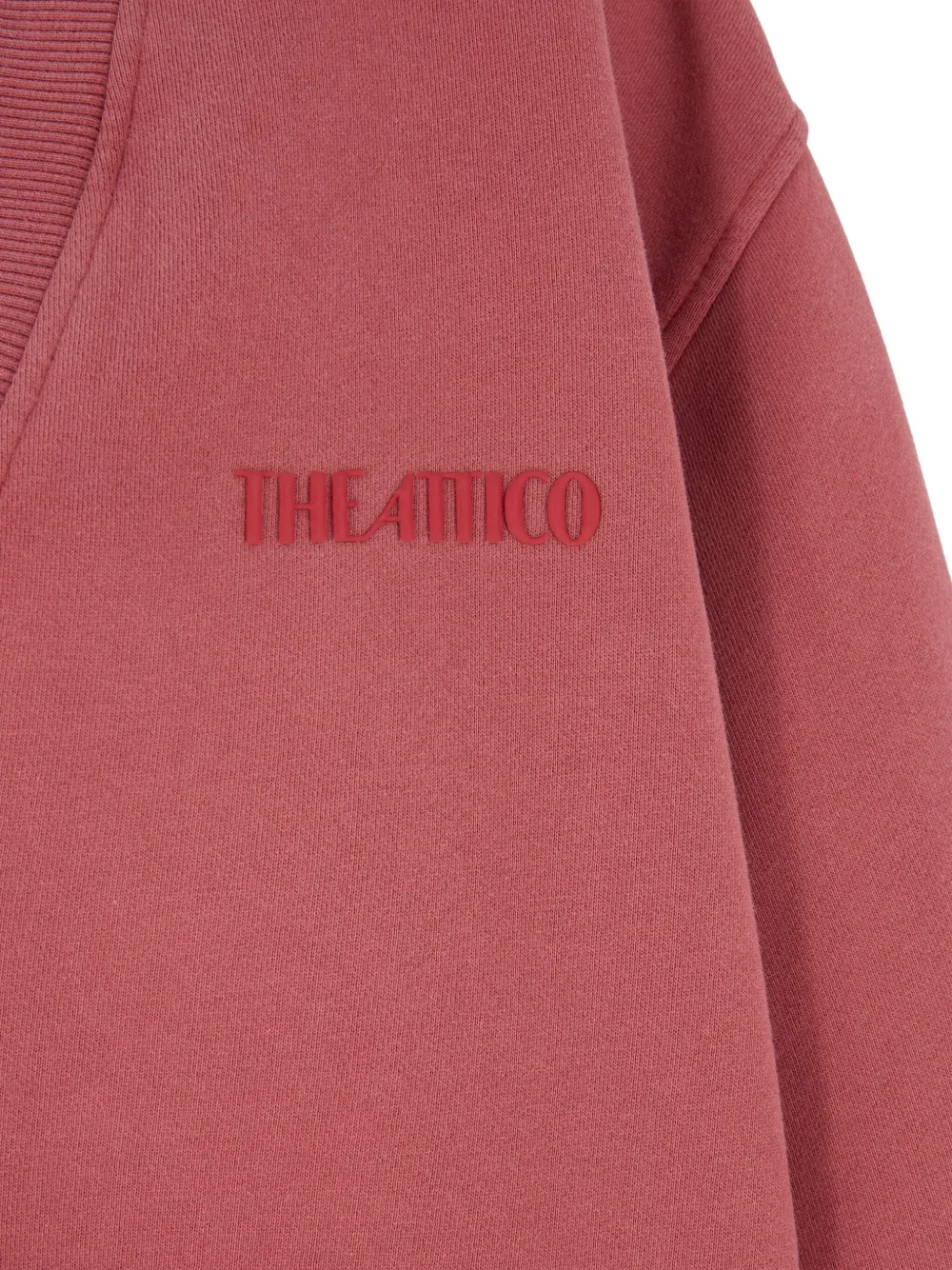 The Attico Sweater met borduurwerk en V-hals Roze
