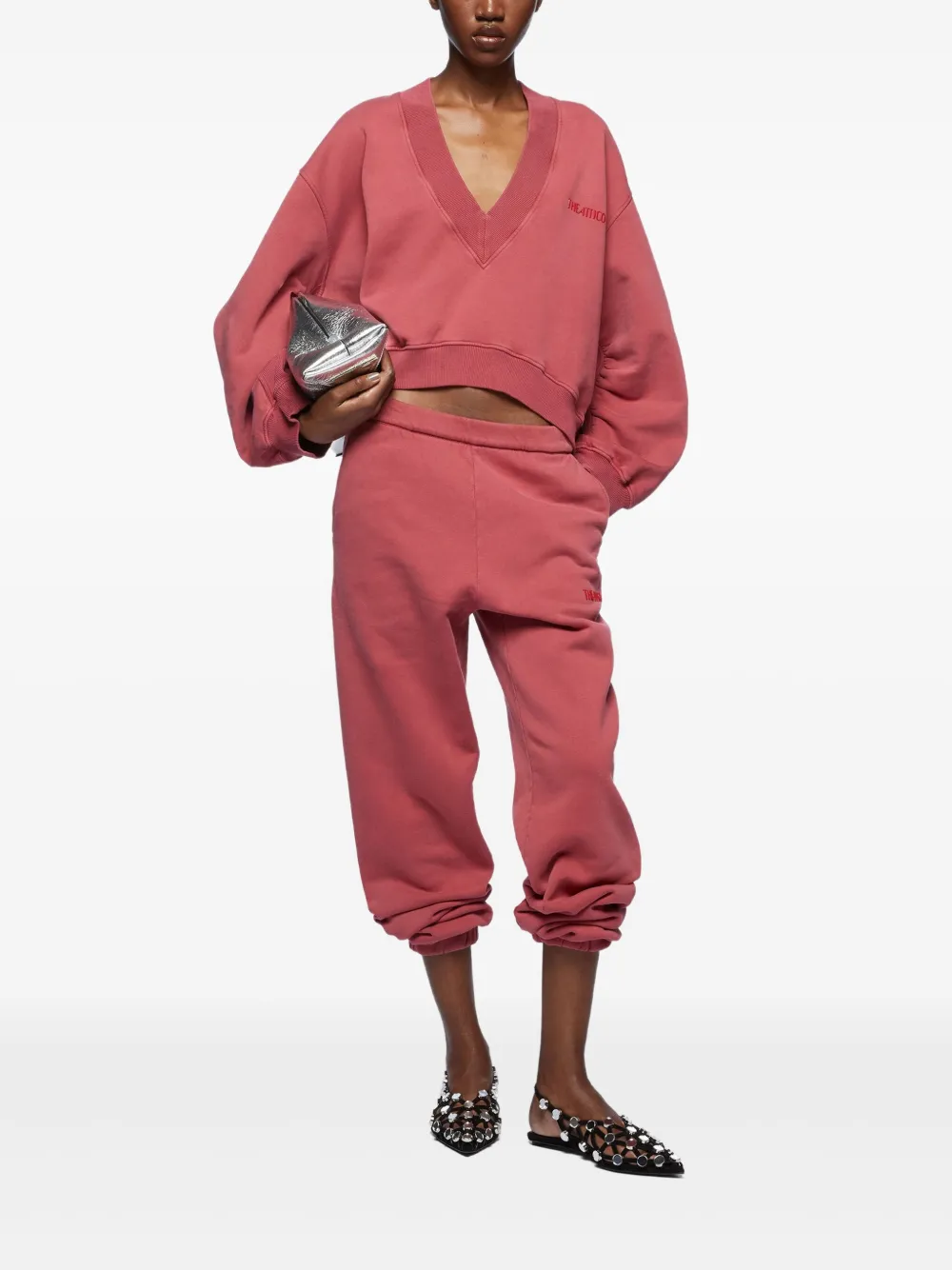 The Attico embroidered V-neck sweatshirt | Sweaters | Image 2