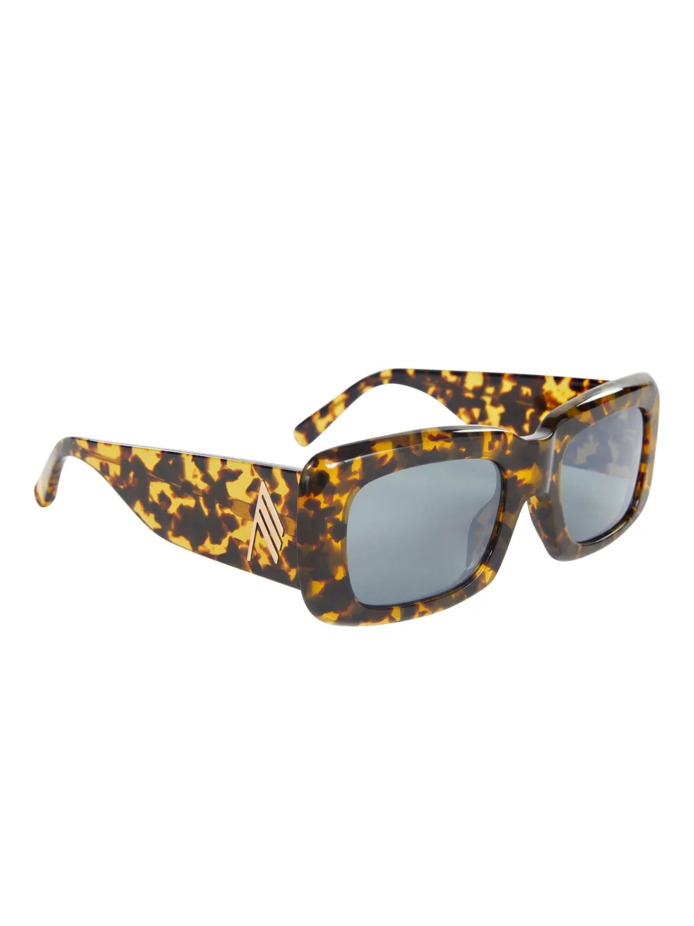 The Attico rectangular-frame sunglasses - Geel