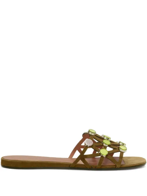 The Attico Grid embellished sandals