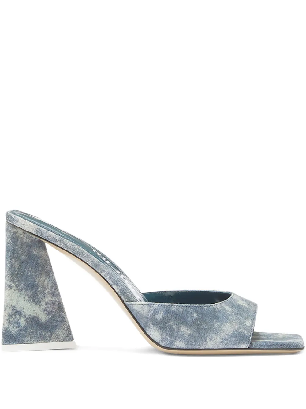 The Attico 85mm Mini Devon geometric-heel sandals Blue