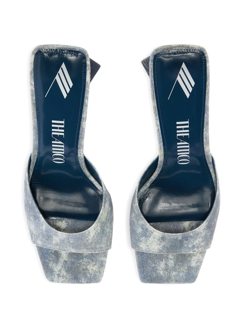 The Attico 85mm Mini Devon geometric-heel sandals Blue