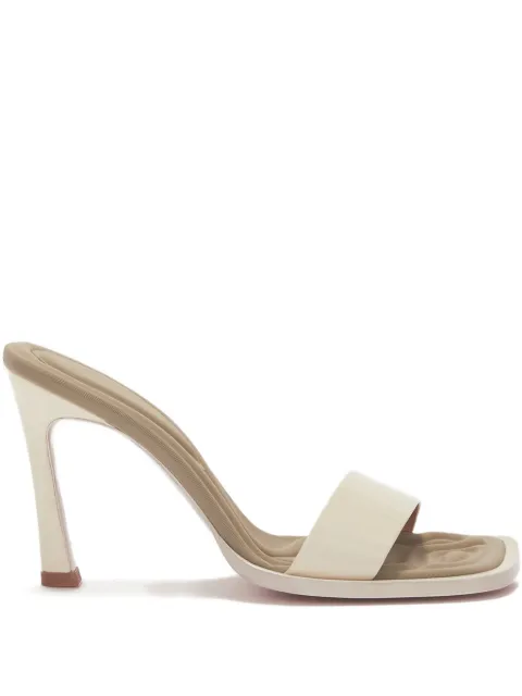 The Attico leather heeled mules