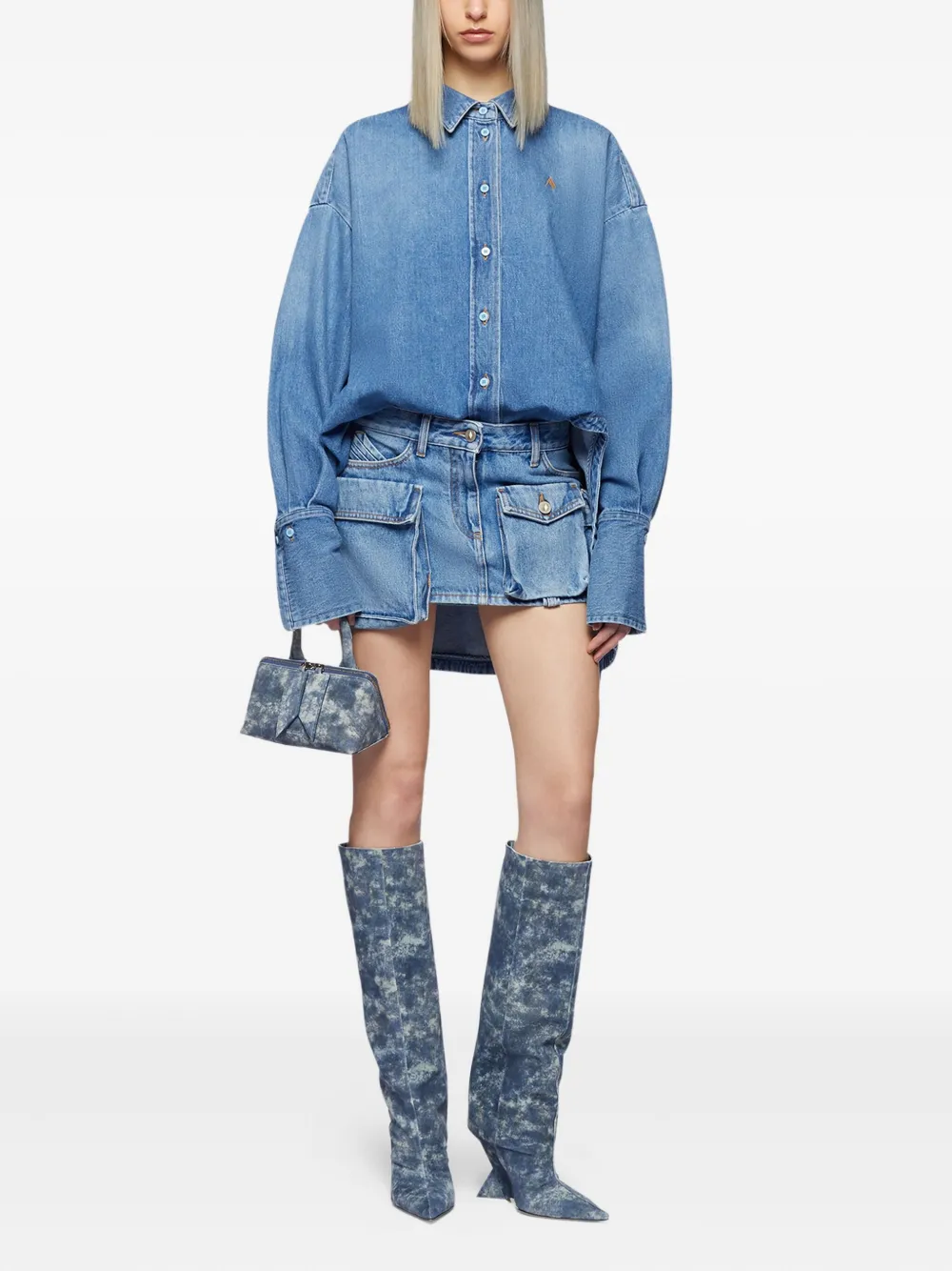 The Attico Fay rok - Blauw