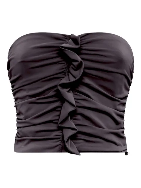 The Attico ruffled strapless top